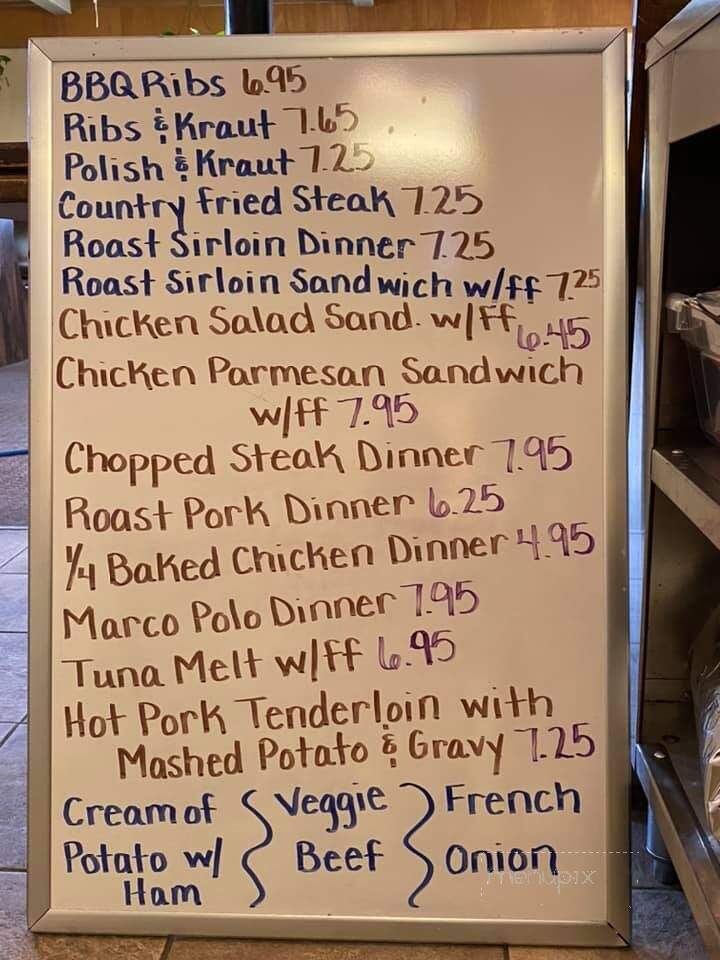 Menu of Sherwood Family Restraunt in Mayville, WI 53050