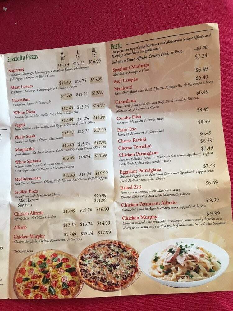 Menu of Italiano's Pizza Pasta and Subs in Temple, TX 76504