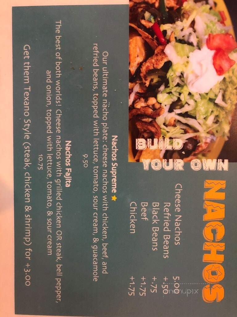 Menu of Camino Real Mexican Restaurant Bar in Wallace, NC 28466