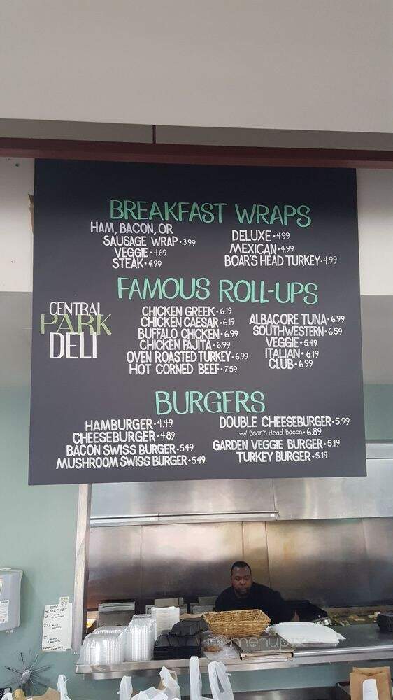 Menu of Central Park Deli in Southfield, MI 48033
