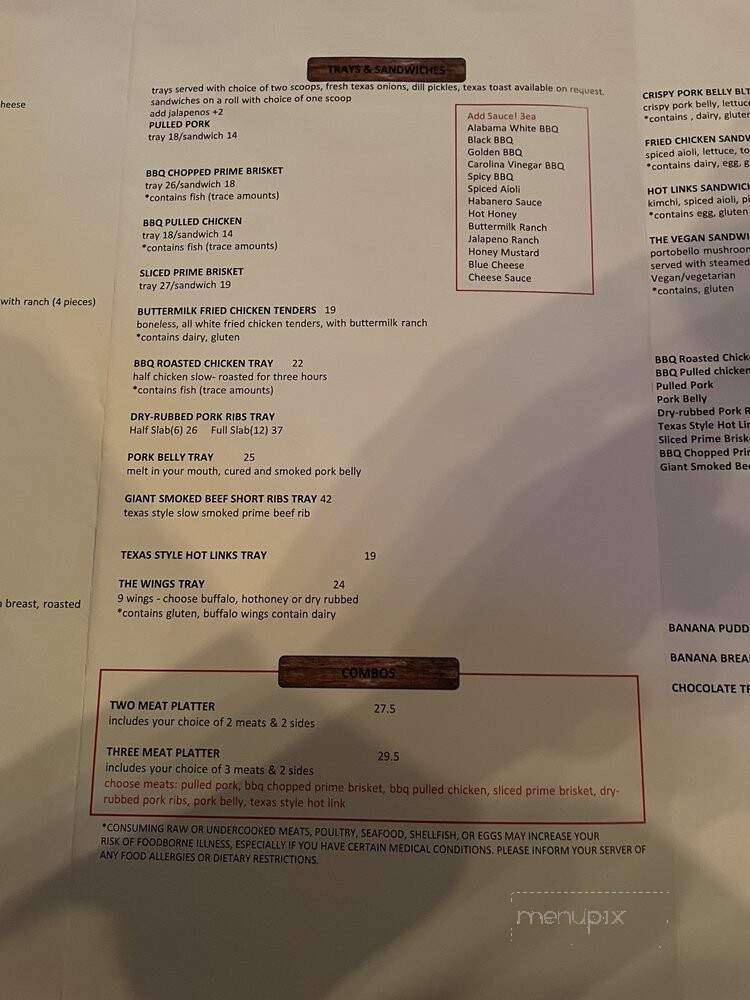 Menu of Reunion BBQ in Boston, MA 02116