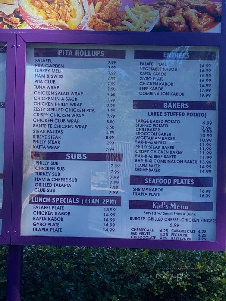 Menu of Purple Onion in Rainbow City, AL 35906