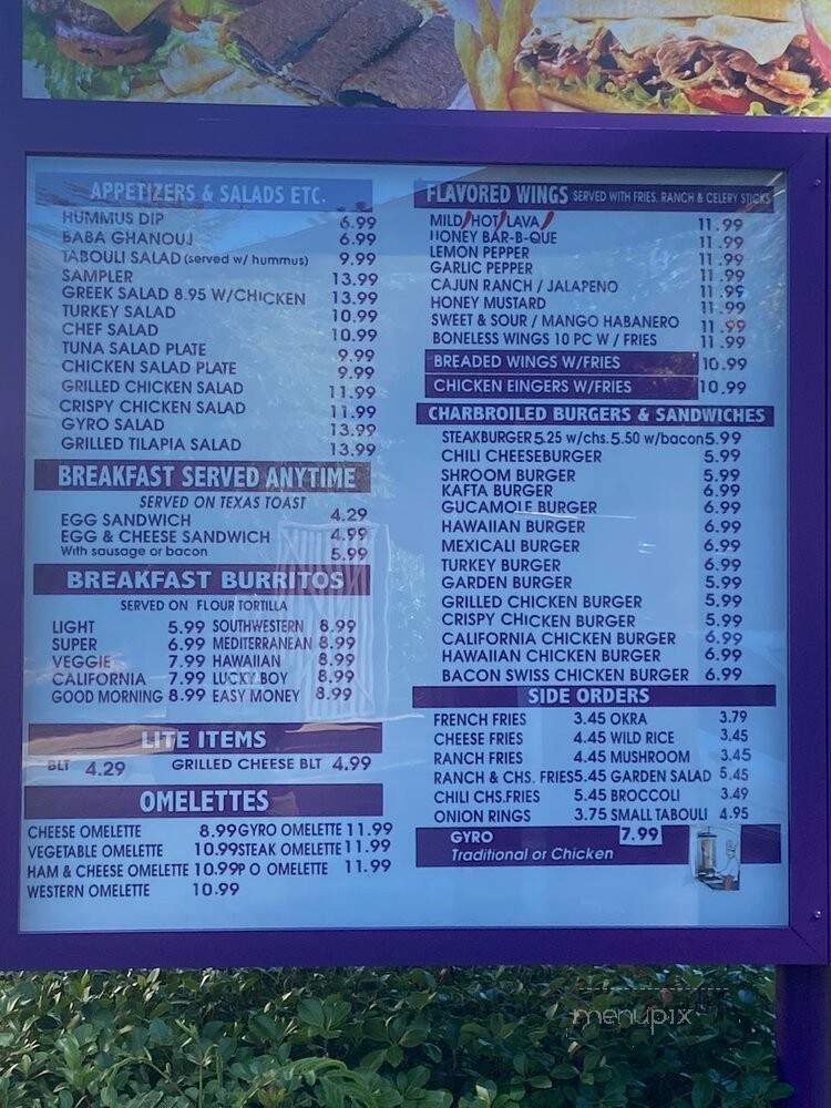 Menu of Purple Onion in Rainbow City, AL 35906