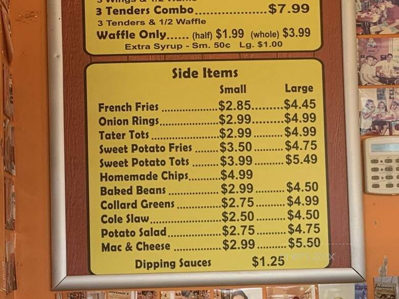 Menu of Johnnies Dog House in Wilmington, DE 19803
