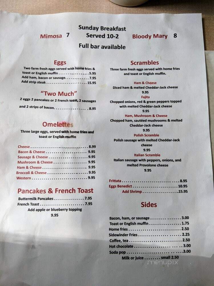 Menu of Hamlin House in Buffalo, NY 14202