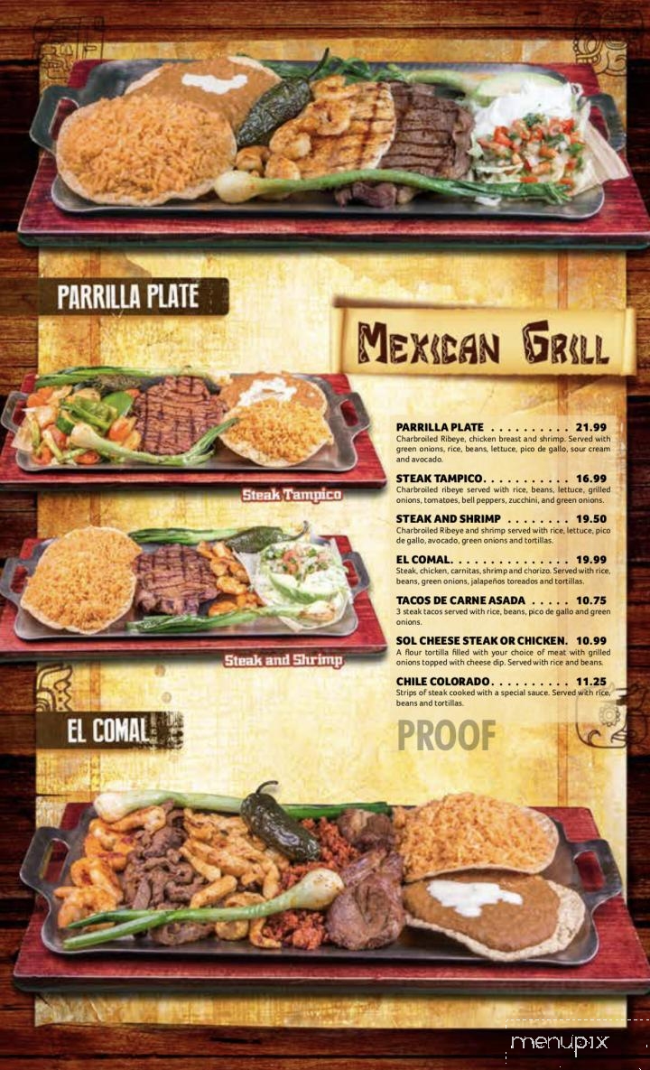 Menu of Don Sol Mexican Grill in Murray, KY 42071