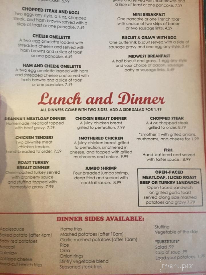 Menu of Elm Street Eatery in Lebanon, MO 65536