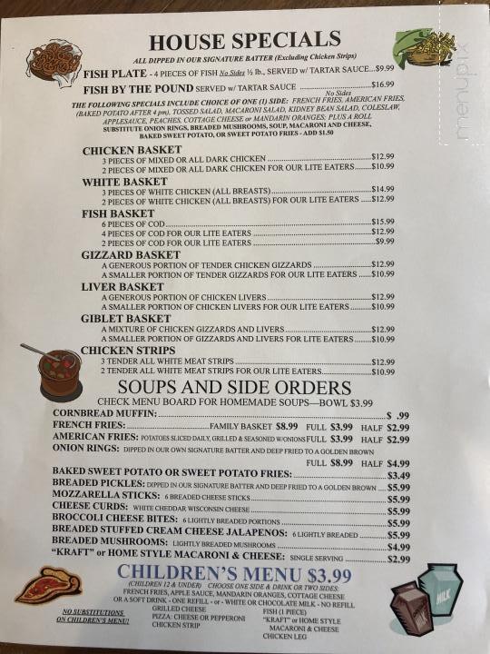 Menu of West End Restaurant in Decatur, IN 46733