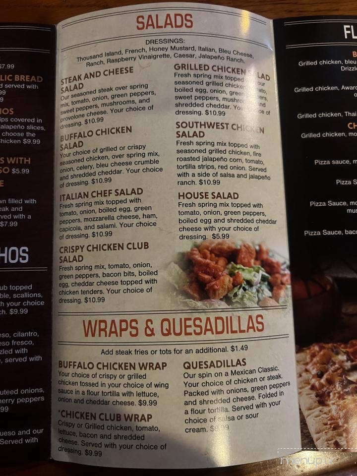 Menu of Orioles Club in Keyser, WV 26726