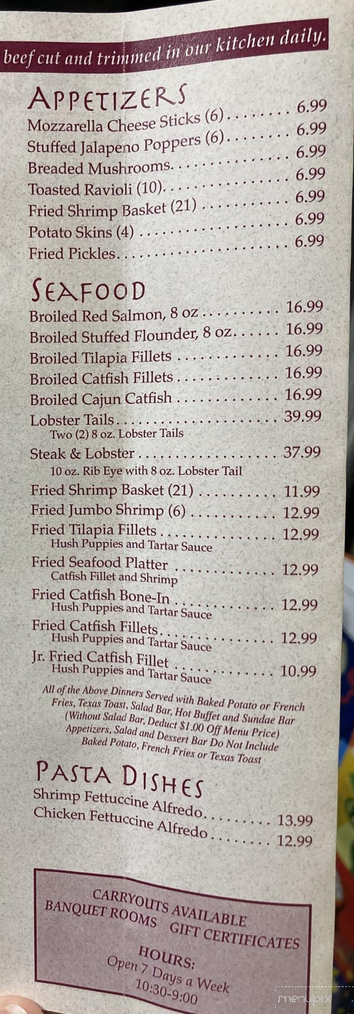 Menu of Grecian Steakhouse in Sikeston, MO 63801