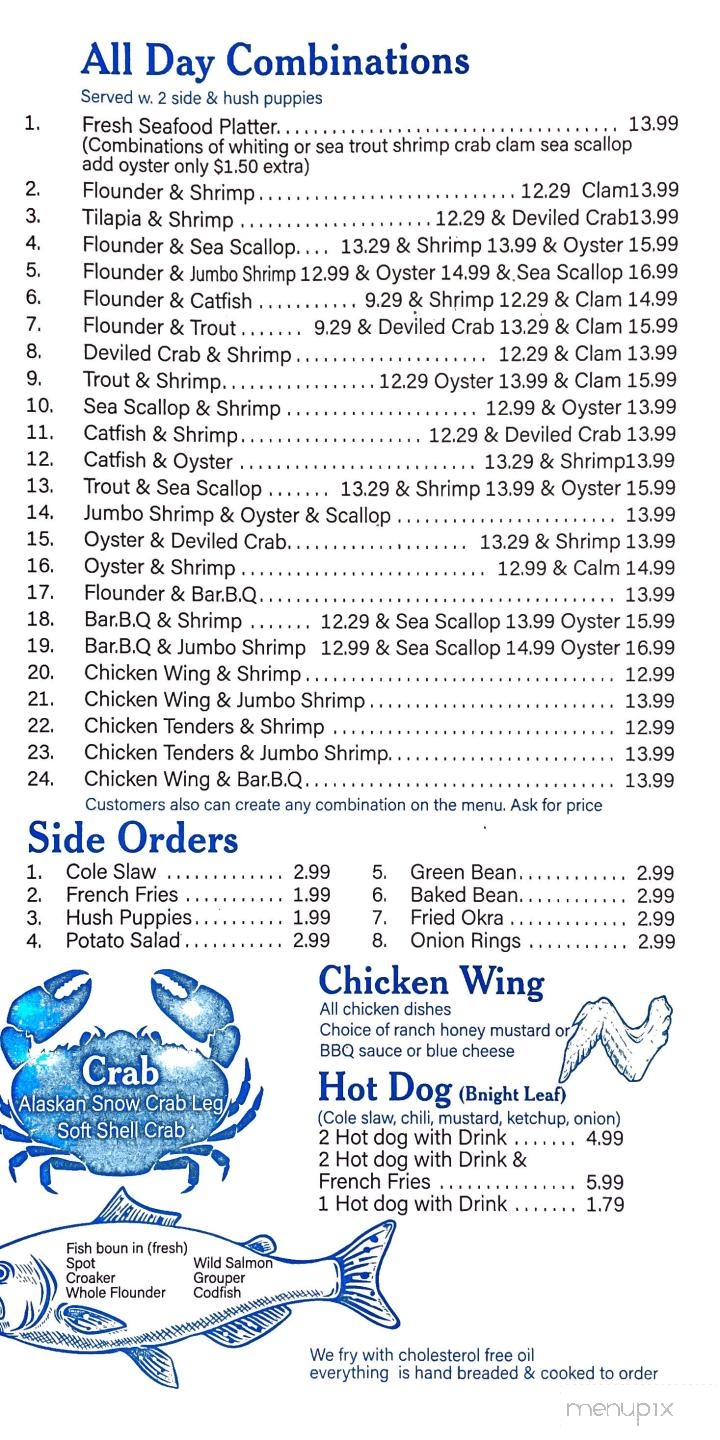 Online Menu of Fresh Seafood Express, Dunn, NC