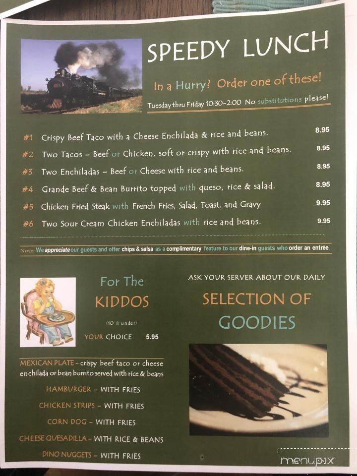 Online Menu of Miguel's Little Mexico Restaurant, Comanche, TX