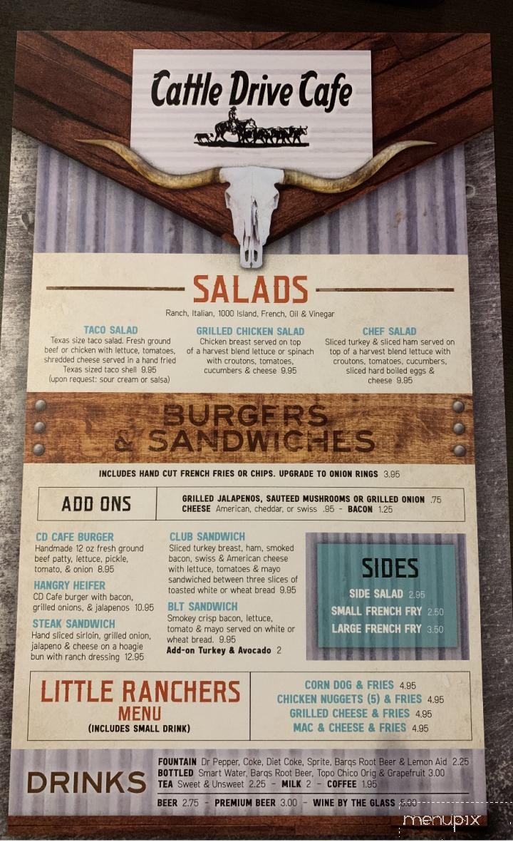 Online Menu of Cattle Drive Cafe Coleman, Coleman, TX
