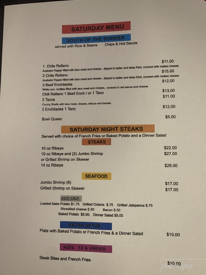 Online Menu of Jeffs Restaurant, Kress, TX