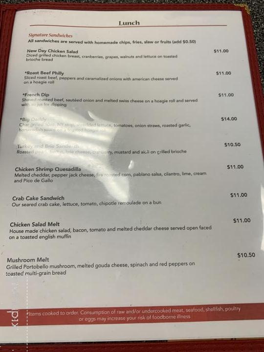 Online Menu of New Day Cafe, Leland, NC