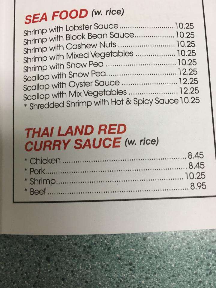 Menu of Dragon House Restaurant in Hinesburg, VT 05461