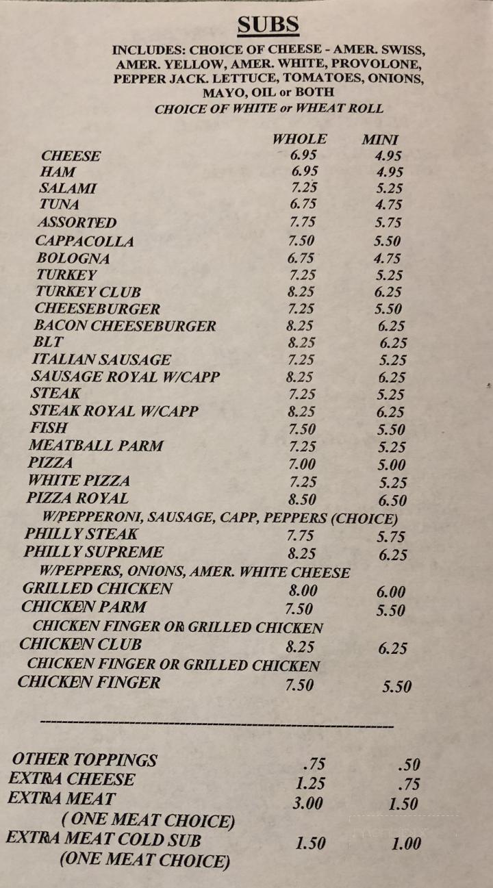 Menu of PizAItalia in North Collins, NY 14111