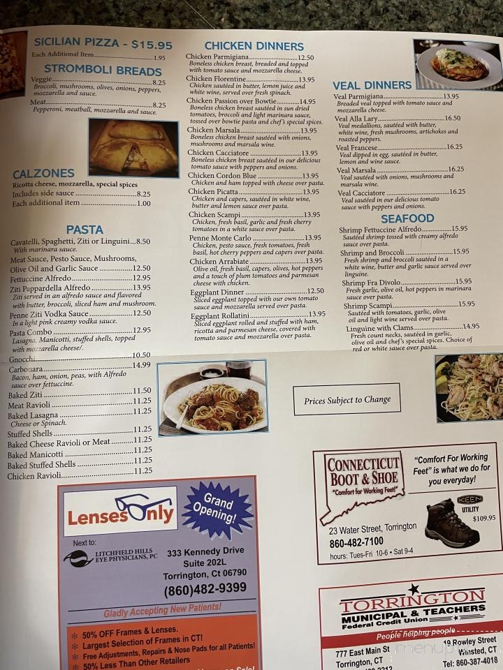 Menu of Harwinton Pizza & Restaurant in Harwinton, CT 06791