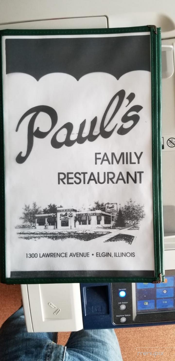 Menu of Paul's Family Restaurant in Elgin, IL 60123