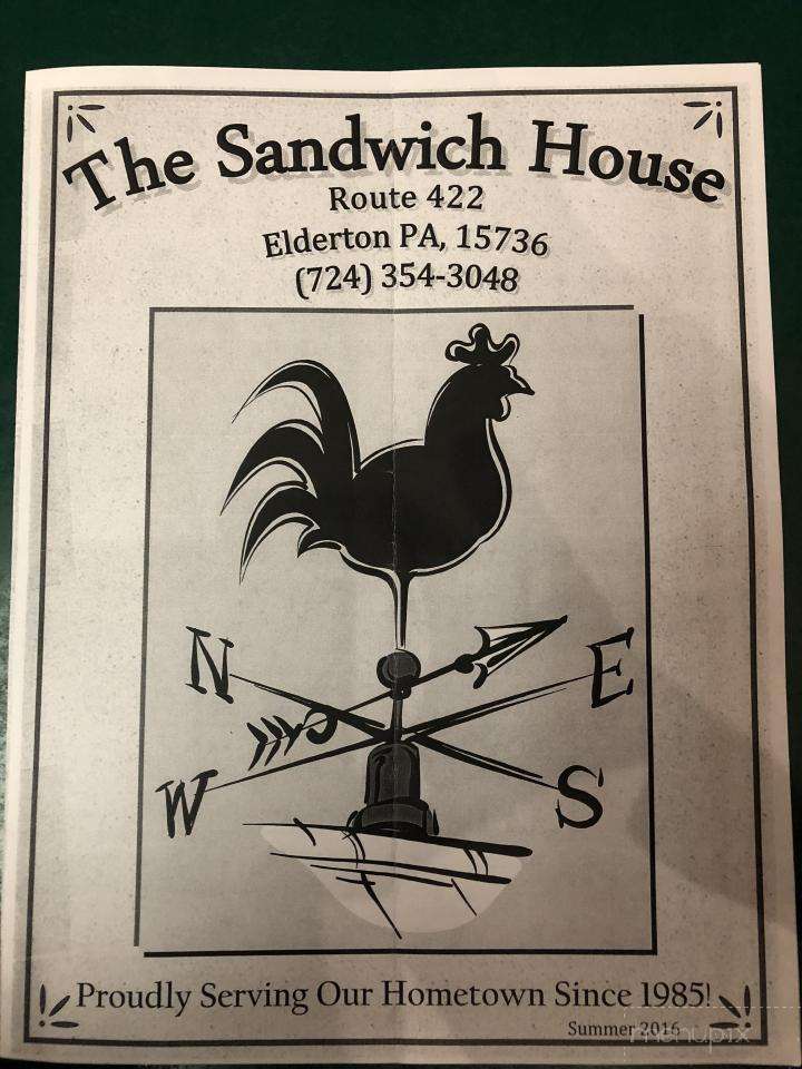 Menu of Sandwich House in Elderton, PA 15736