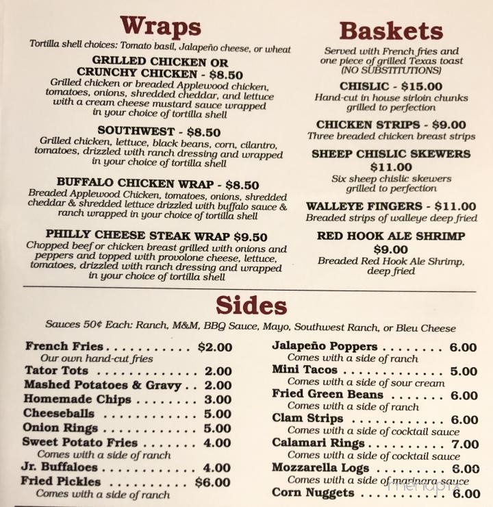 Menu of Stella's Restaurant in Burke, SD 57523