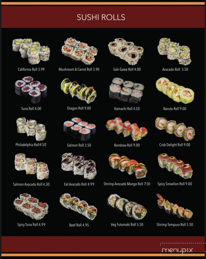 Menu of Tibetan Japanese Restaurant in Jackson Heights, NY 11372