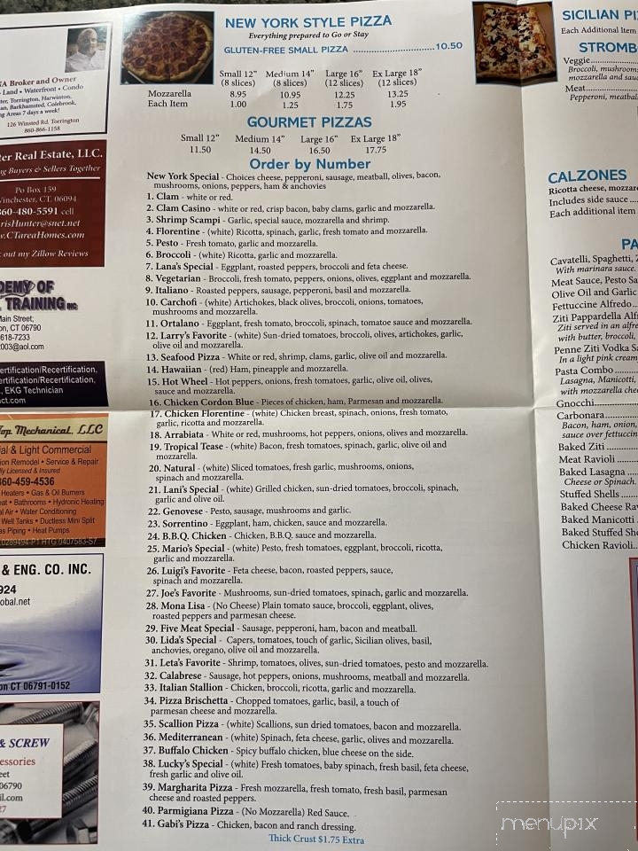 Menu of Harwinton Pizza & Restaurant in Harwinton, CT 06791