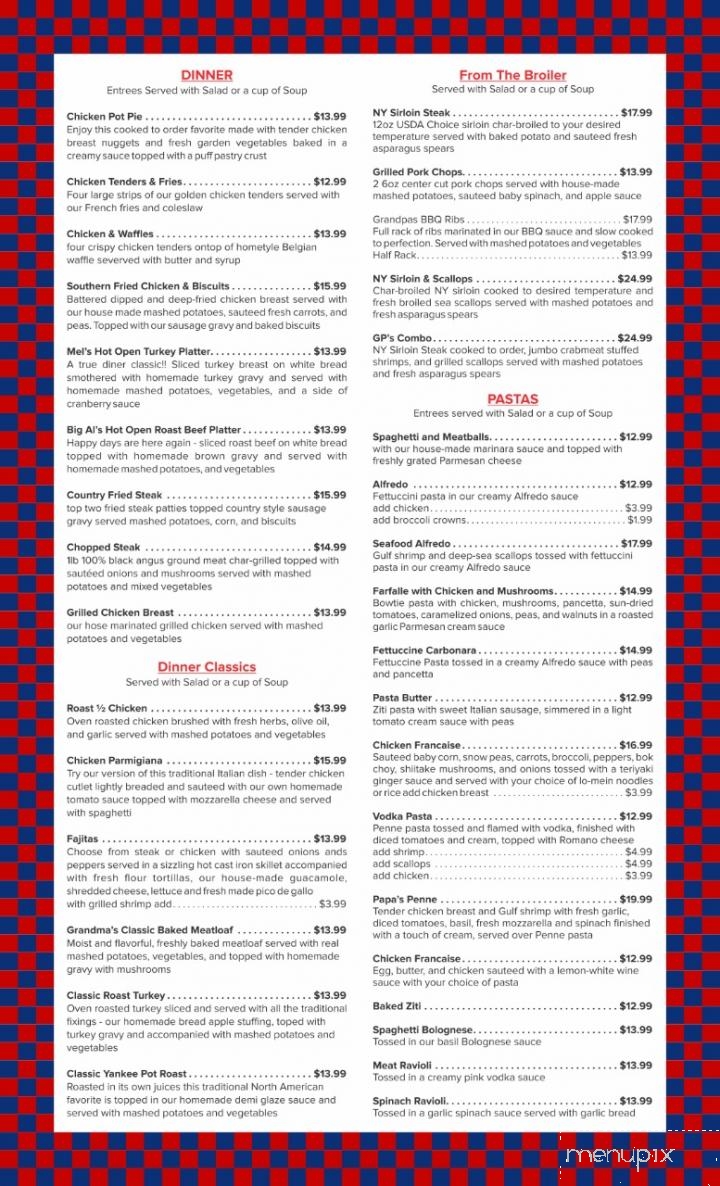 Menu of Grandpa's Restaurant in Naugatuck, CT 06770