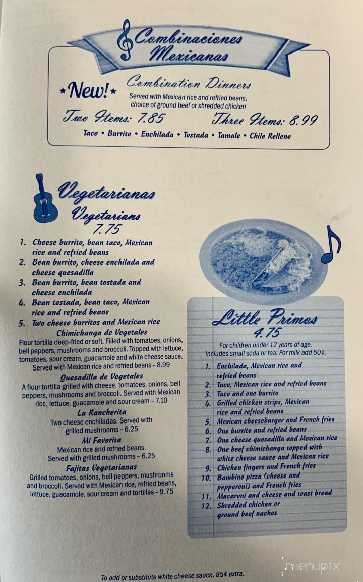 Menu of Cielito Lindo in Vonore, TN 37885