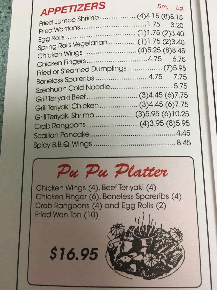 Menu of Dragon House Restaurant in Hinesburg, VT 05461