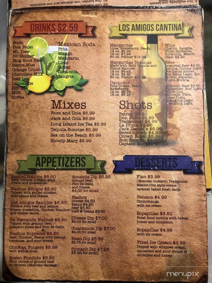 Menu of Los Amigos in Lancaster, OH 43130