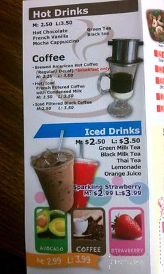 Menu of Sandwich House in Cypress, CA 90630