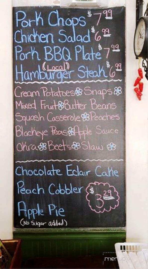 Online Menu of Sisters Cafe, Bunn, NC