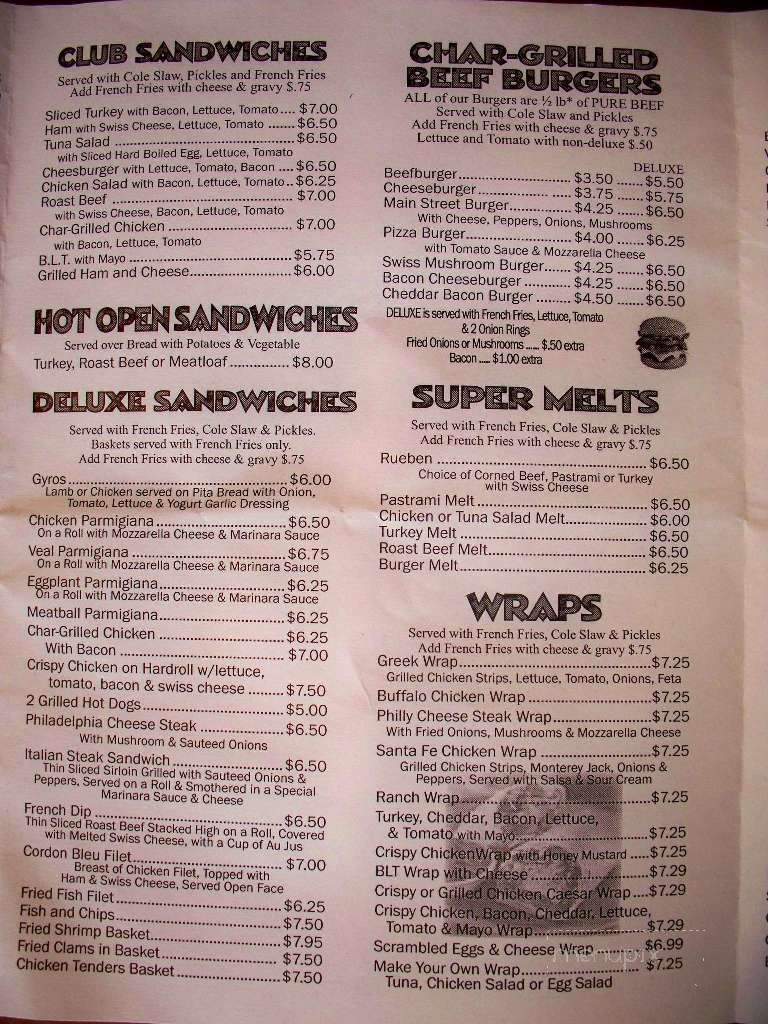 Menu of Kinderhook Diner in Valatie, NY 12184