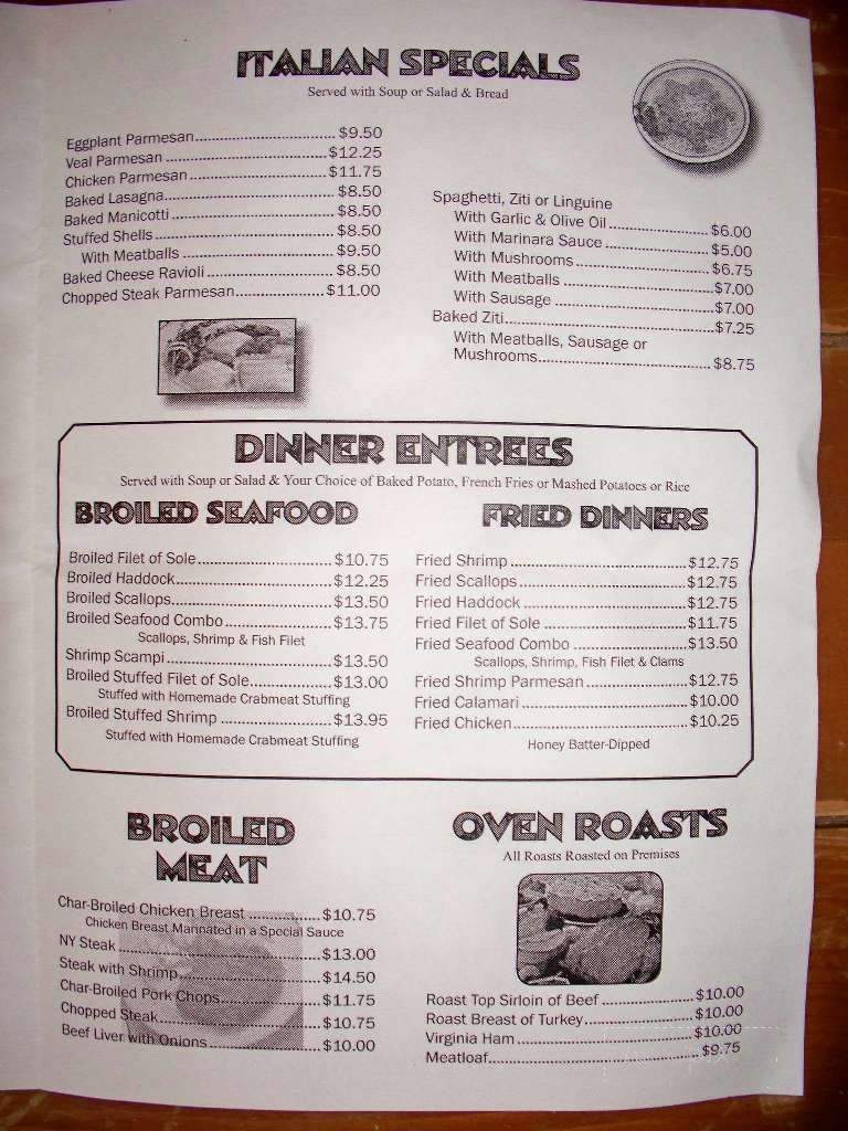 Menu of Kinderhook Diner in Valatie, NY 12184