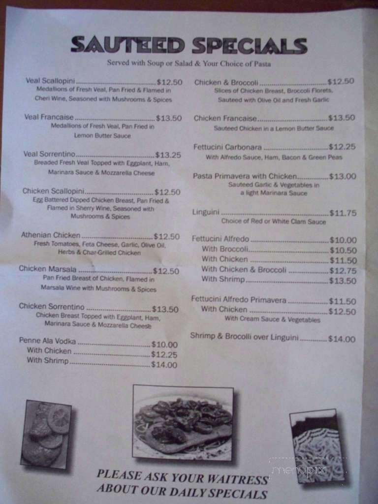 Menu of Kinderhook Diner in Valatie, NY 12184
