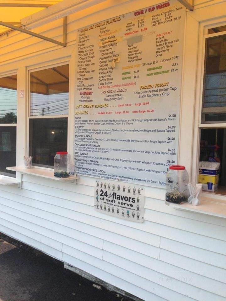 Menu of Tom and Jimmy Ice Cream in Taunton, MA 02780