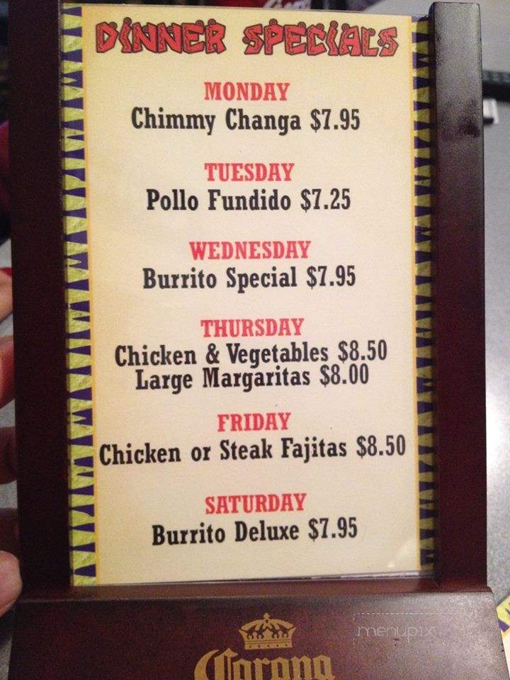 Menu of Taqueria El Manhattan in Lancaster, SC 29720
