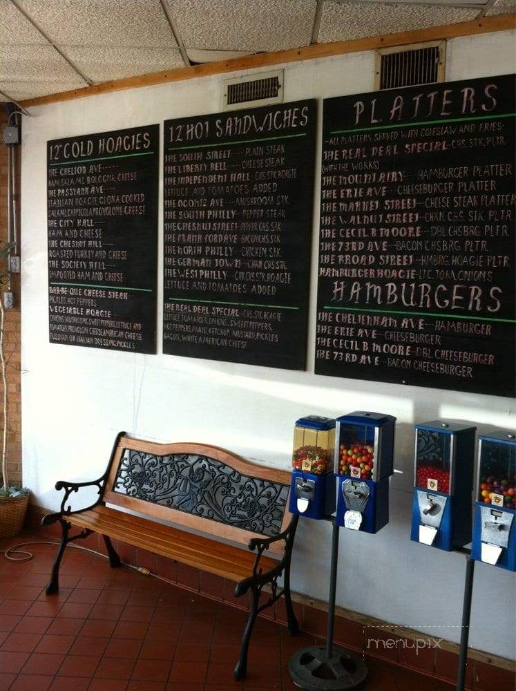 Menu of Real Deal the II Philly Cheesesteak Shop in Boiling Springs, SC