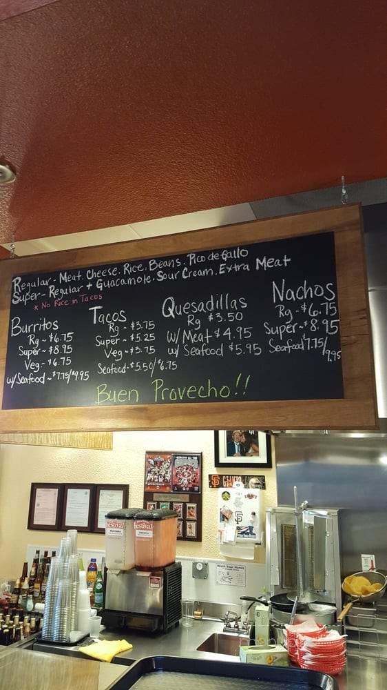 Menu for Sutter Street Taqueria, Folsom, CA