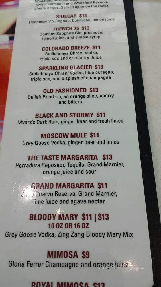Menu of Tapas Sky Bar in Denver, CO 80249