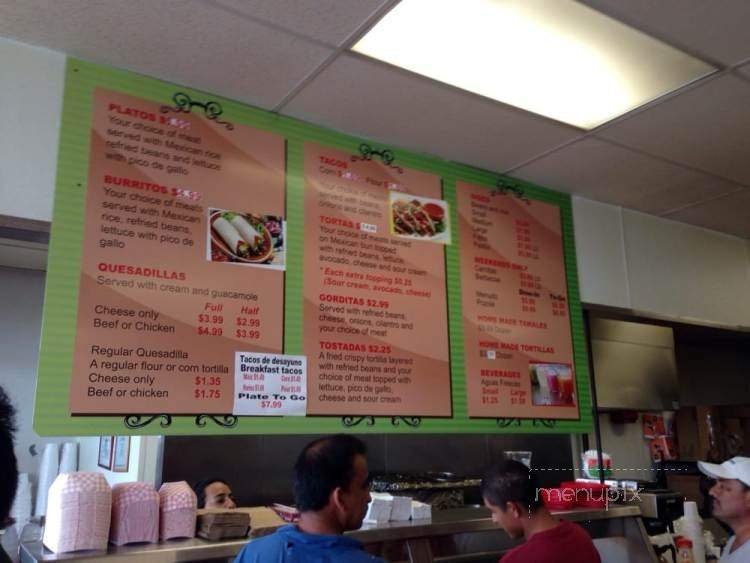 Online Menu of La Guerrerense Bakery, Katy, TX