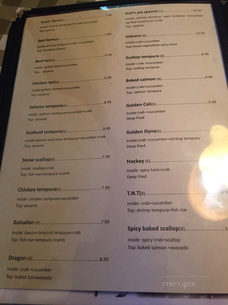Menu of Roll'n Pin in Brandon, MB R7B 0T1