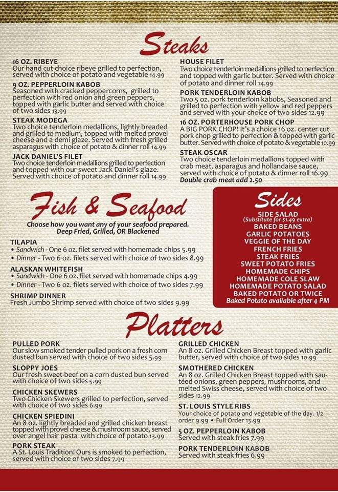 Menu of Mac's Time Out Lounge in Alton, IL 62002