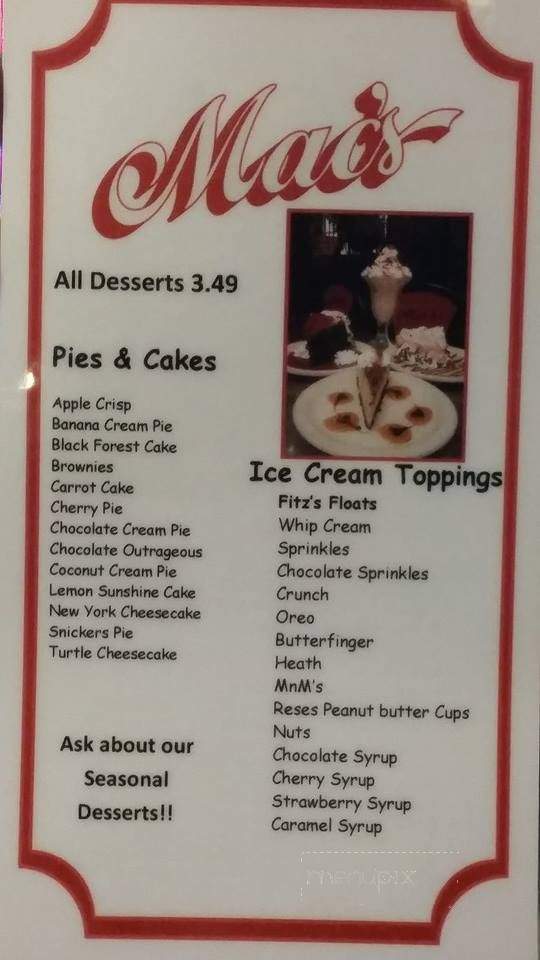 Menu of Mac's Time Out Lounge in Alton, IL 62002