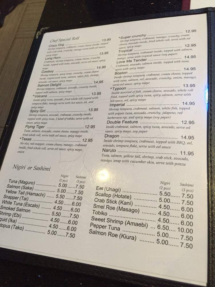 Online Menu of Ichiban, Mineral Wells, TX