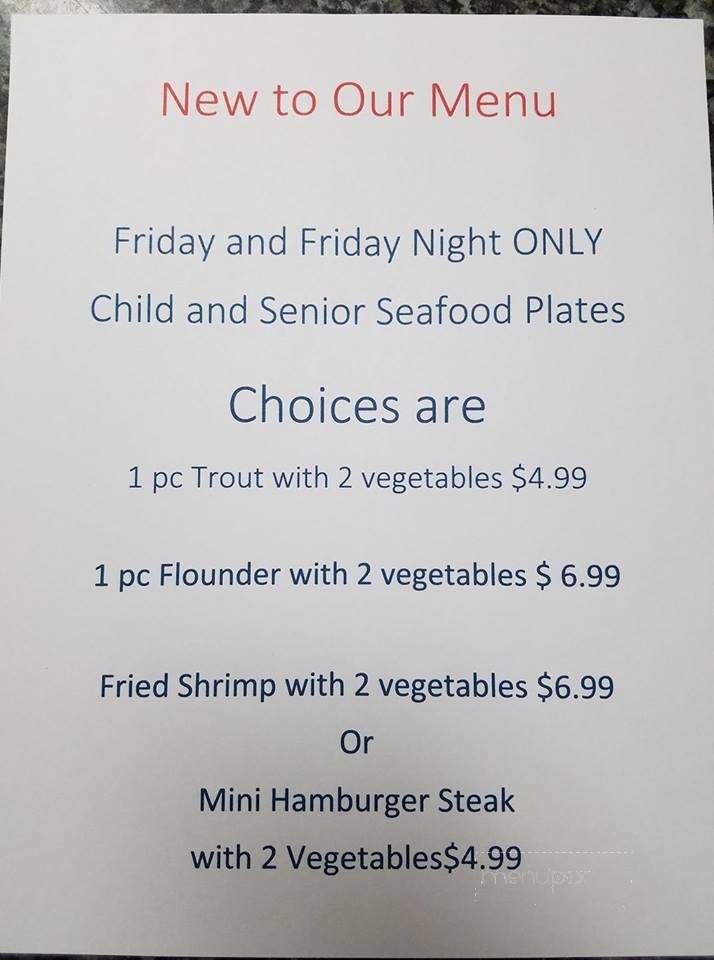 Online Menu of Capitol Cafe, Fremont, NC