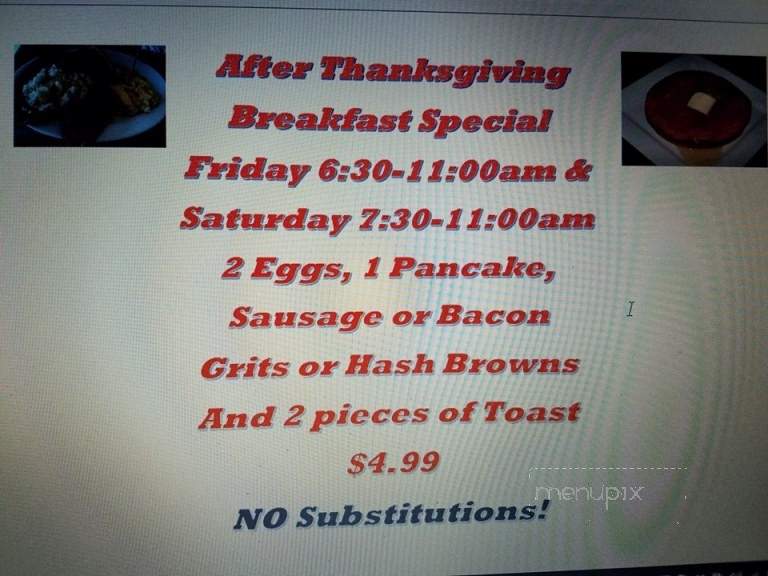 Online Menu of Capitol Cafe, Fremont, NC