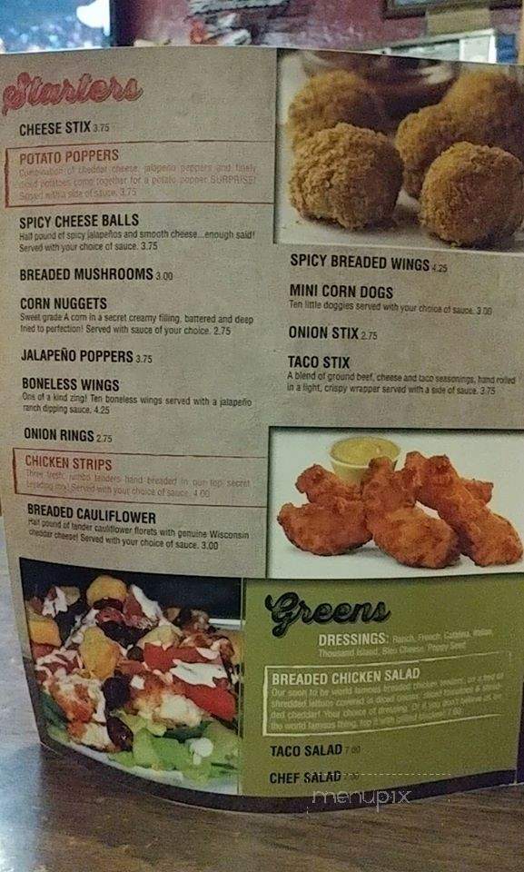 Menu of Bernie's Bar in Frankton, IN 46044