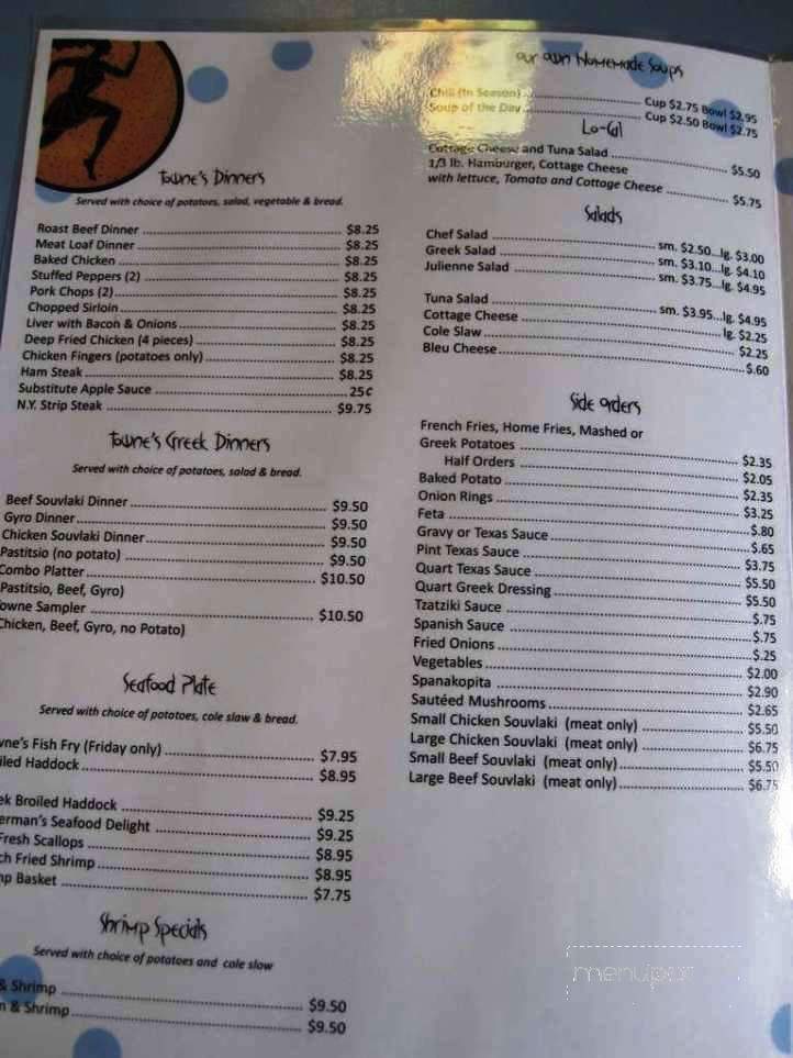 Menu of Seneca Towne Restaurant in West Seneca, NY 14224